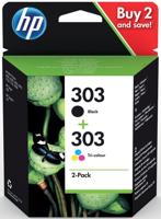 HP inktcartridge 303, 165-200 pagina&apos;s, OEM 3YM92AE, 1 x zwart en 1 x 3 kleuren - thumbnail