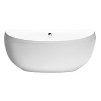 Ligbad Vrijstaand Xenz Stijn Ovaal 1-2 Persoons Duobad 80x180x75cm Acryl Hoogglans Wit met Poten en Afvoer - thumbnail