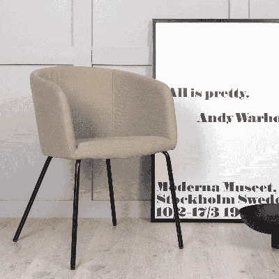 Nohr Eetkamerstoel 'Karna' Linnenlook, kleur Beige