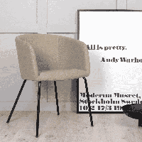 Nohr Eetkamerstoel 'Karna' Linnenlook, kleur Beige - thumbnail