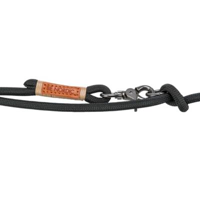 TRIXIE BE NORDIC HONDENRIEM VERSTELBAAR ZWART / ZAND 200X0,8 CM