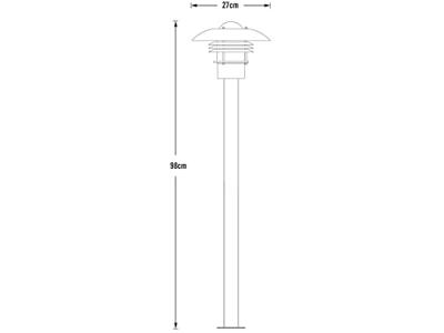 KonstSmide Staande lampModena Grid 98cm zinkgrijs - 7301-320