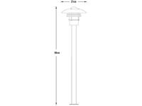 KonstSmide Staande lampModena Grid 98cm zinkgrijs - 7301-320 - thumbnail