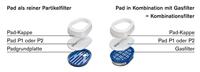 Dräger pad deksels/accessoire - 2xwit - v/Dräger X-Plore 3300 - thumbnail