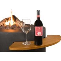 Cocoon houten side table voor vuurtafel ovaal/rond - thumbnail