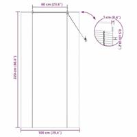 VidaXL Rolgordijn met gordijnen geel 100 x 220 cm bamboe - thumbnail