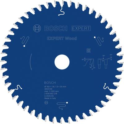 Bosch Accessoires expert wood cirkelzaagblad | 165 x 1,8/1,3 x 20 mm | t48 - 2608902218 Bosch Accessoires expert wood cirkelzaagblad | 165 x 1,8/1,3 x 20 mm | t48 - 2608902218