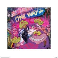 Kunstdruk The Cheshire Cat - Graffiti 40x40cm - thumbnail