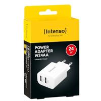Intenso W24AA USB-oplader 24 W 2x USB-A Wit Binnen - thumbnail
