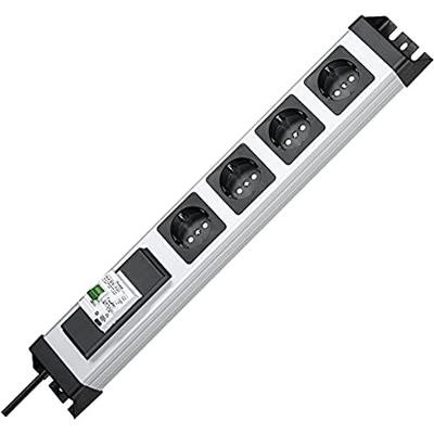 Kopp 228120012 Stekkerdoos 4-voudig Grijs, Zwart Randaarde stekker 1 stuk(s)