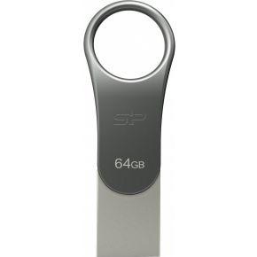 Silicon Power C80 Dual USB Pendrive Mobile 64GB USB-C Grey