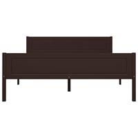 Bedframe massief grenenhout donkerbruin 120x200 cm - thumbnail