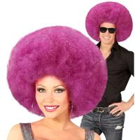 Mega afro pruik paars - thumbnail