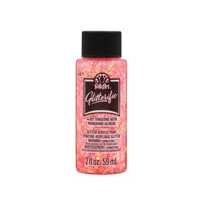 FolkArt • glitterific acrylic paint neon tangerine 59ml