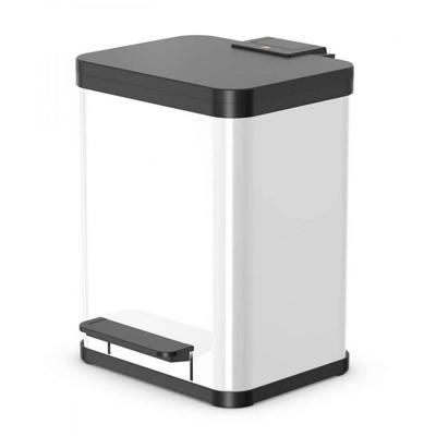 Hailo Öko uno plus M 6192300 Afvalbak 17 l Plaatstaal (b x h x d) 320 x 430 x 340 mm Wit Met voetpedaal 1 stuk(s)