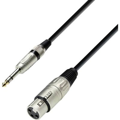 Adam Hall 3 STAR BFV 0100 XLR Verbindingskabel [1x XLR-bus - 1x Jackplug male 6,3 mm] 1.00 m Zwart