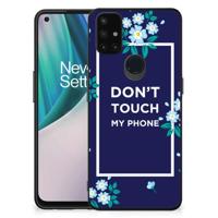 OnePlus Nord N10 5G | Telefoon Hoesje | Flowers Blue DTMP - thumbnail