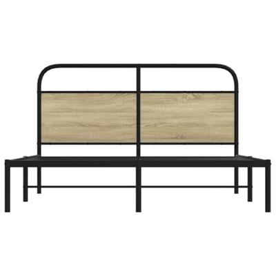 Bedframe zonder matras bewerkt hout sonoma eikenkleur 160x200cm Bedframe zonder matras bewerkt hout sonoma eikenkleur 160x200cm