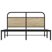 Bedframe zonder matras bewerkt hout sonoma eikenkleur 160x200cm - thumbnail