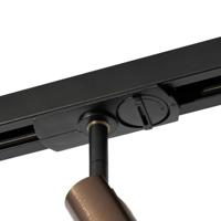 QAZQA Moderne spot donker brons voor railsysteem 1-fase - Iconic Ivy - thumbnail