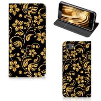 iPhone 7 | 8 | SE (2020) | SE (2022) Smart Cover Gouden Bloemen - thumbnail