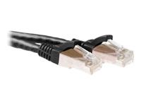 ACT Zwarte 0,5 meter LSZH SFTP CAT6A patchkabel snagless met RJ45 connectoren - thumbnail