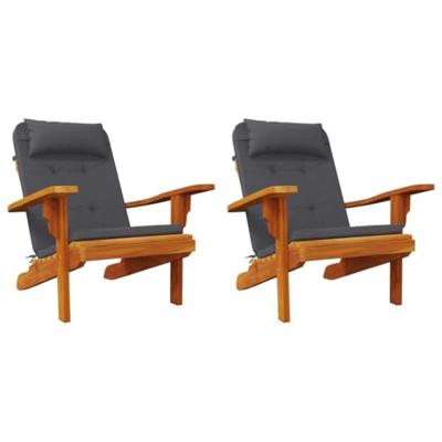 Stoelkussens 2 st Adirondack oxford stof antracietkleurig