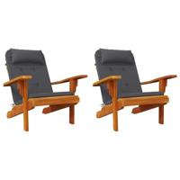 Stoelkussens 2 st Adirondack oxford stof antracietkleurig - thumbnail