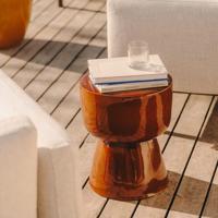 Kave Home Ronde Bijzettafel 'Mesquida' Keramiek, 36cm, kleur Terracotta - thumbnail