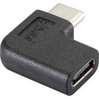 Renkforce USB 3.2 Gen 2 (USB 3.1 Gen 2) Adapter [1x USB-C stekker - 1x USB-C bus] 90° haaks naar rechts - thumbnail