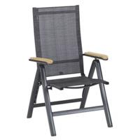 Memphis Verstelbare Tuinstoel Antraciet tuinmeubel Exotan - Exotan - thumbnail