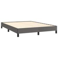Bedframe kunstleer grijs 140x190 cm - thumbnail