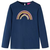 VidaXL Kindershirt met lange mouwen 104 marineblauw - thumbnail