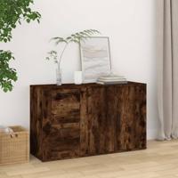 Dressoir 100x33x59,5 cm bewerkt hout gerookt eikenkleurig - thumbnail