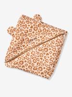 Personaliseerbare badcape van katoengaas LOVELY LÉO hazelnoot - thumbnail