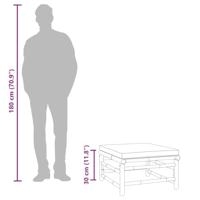 Tuinvoetenbank met kussen bamboe taupe - thumbnail