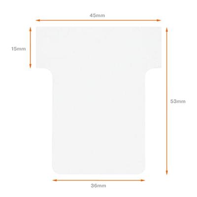 Nobo T-planbordkaarten index 1,5, ft 53 x 45 mm, wit