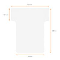 Nobo T-planbordkaarten index 1,5, ft 53 x 45 mm, wit - thumbnail