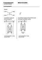 Merten MEG3102-0000 Controleschakelaar, Uitschakelaar Inzetstuk System M, System plat, AquaDesign Meerdere kleuren 1 stuk(s) - thumbnail