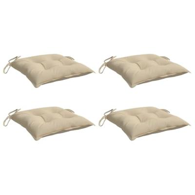 VidaXL Palletkussens 4 st 50x50x7 cm oxford stof beige - thumbnail