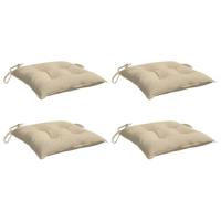 Palletkussens 4 st 50x50x7 cm oxford stof beige - thumbnail