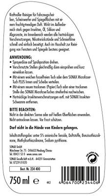 SONAX scheibenreiniger "scheibenstar " disk star 750 ml pet bottle SONAX scheibenreiniger "scheibenstar " disk star 750 ml pet bottle