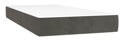 Boxspring met matras fluweel donkergrijs 120x200 cm - thumbnail