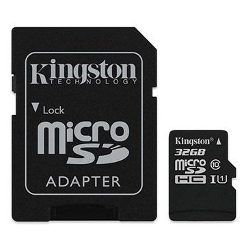 Kingston Micro SD Kaart 32GB Met Adapter - 501199 Kingston Micro SD Kaart 32GB Met Adapter - 501199