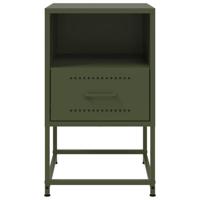 Nachtkastjes 2 st 36x39x60,5 cm staal olijfgroen - thumbnail