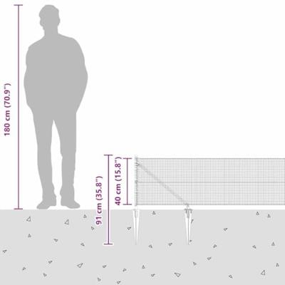 VidaXL Afrasteringspaal grijs 50 x 0,4 m (19 x 19 mm gaas)
