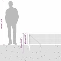 VidaXL Afrasteringspaal groen 25 x 0,4 m (19 x 19 mm gaas) - thumbnail
