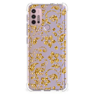 Motorola Moto G30 | G20 | G10 Case Gouden Bloemen Motorola Moto G30 | G20 | G10 Case Gouden Bloemen