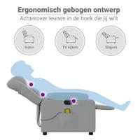 Massagestoel verstelbaar stof lichtgrijs - thumbnail