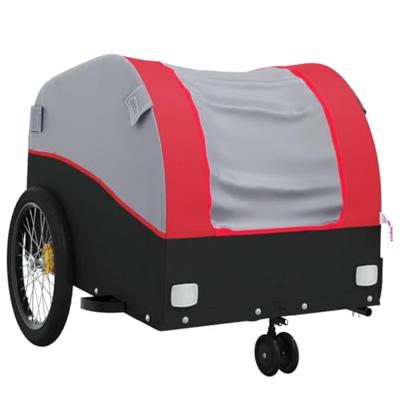 Fietstrailer 30 kg ijzer zwart en rood - thumbnail